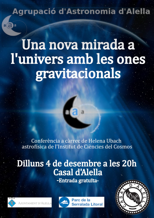 Conferència: una nova mirada a l'Univers amb els ones gravitacionals ASTROALELLA 1