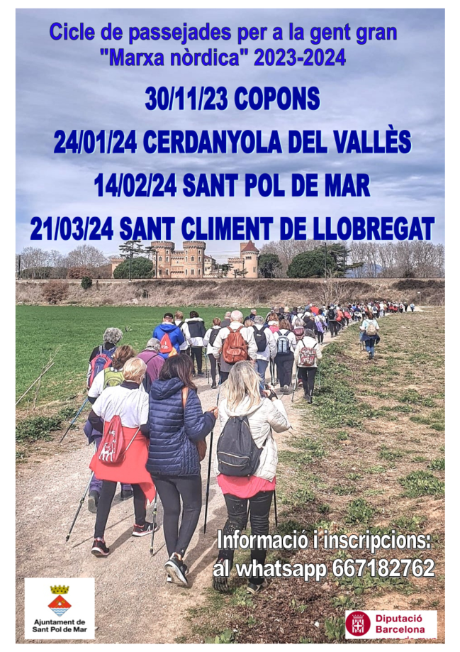 Salida  de marxa nòrdica a Sant Pol de Mar 1