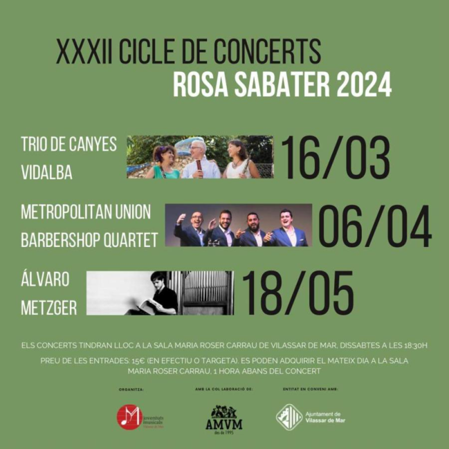 XXXIIè Ciclo de Conciertos Rosa Sabater: Trio de canyes Vidalba 1