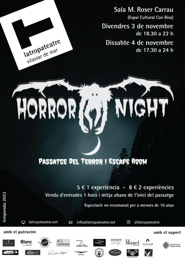 Horror Night 2023, passatge del terror i escape room de La Tropa Teatre 1