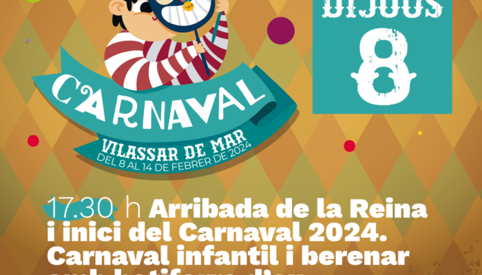 Llegada de la Reina e inicio del Carnaval 2024: carnaval infantil y merendar con “botifarra d'ou” en Vilassar de Mar