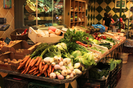 Parada de verdures al mercat de Cuba de Mataró