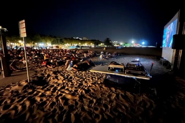 cine al fresco, en la playa