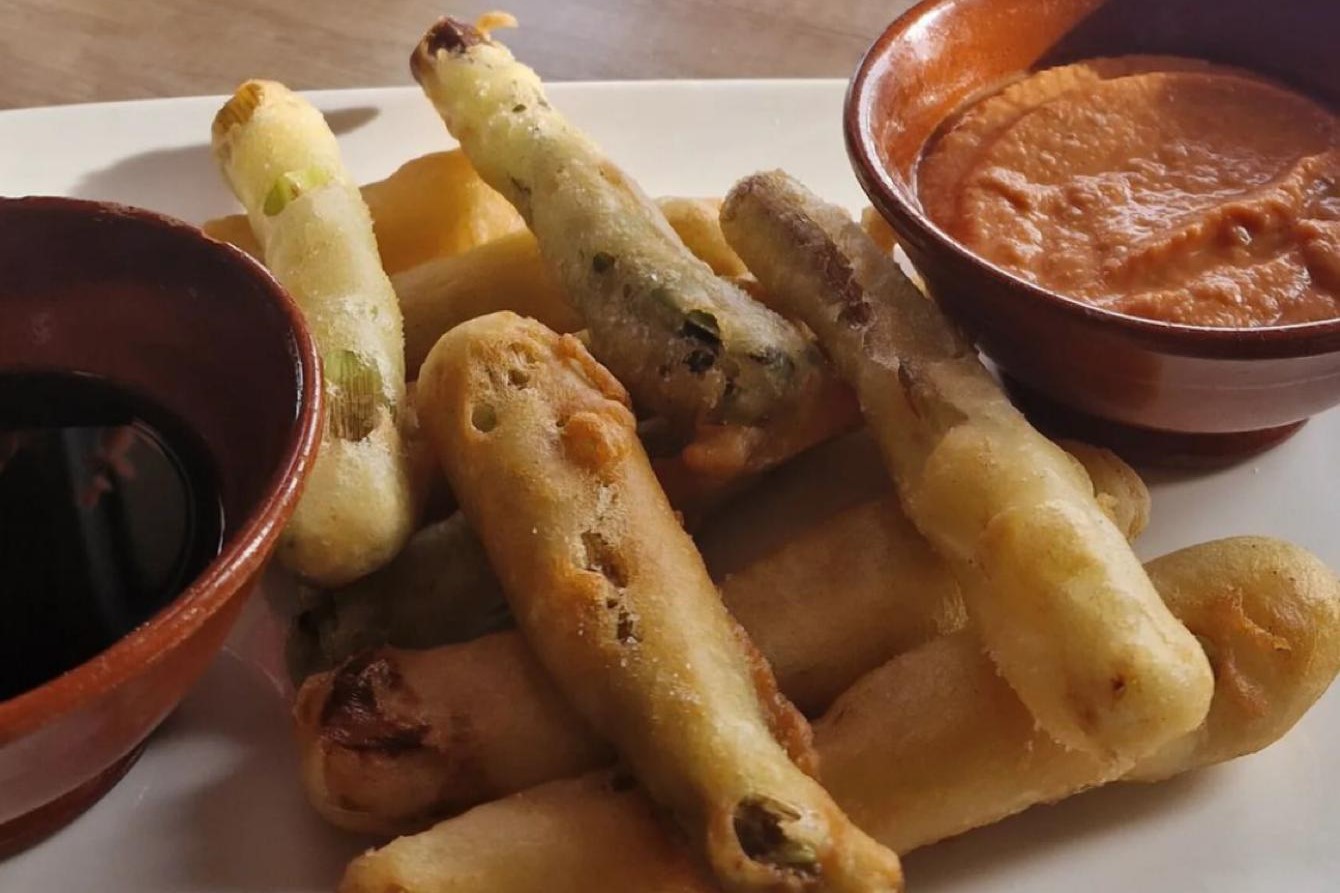 calçots en tempura