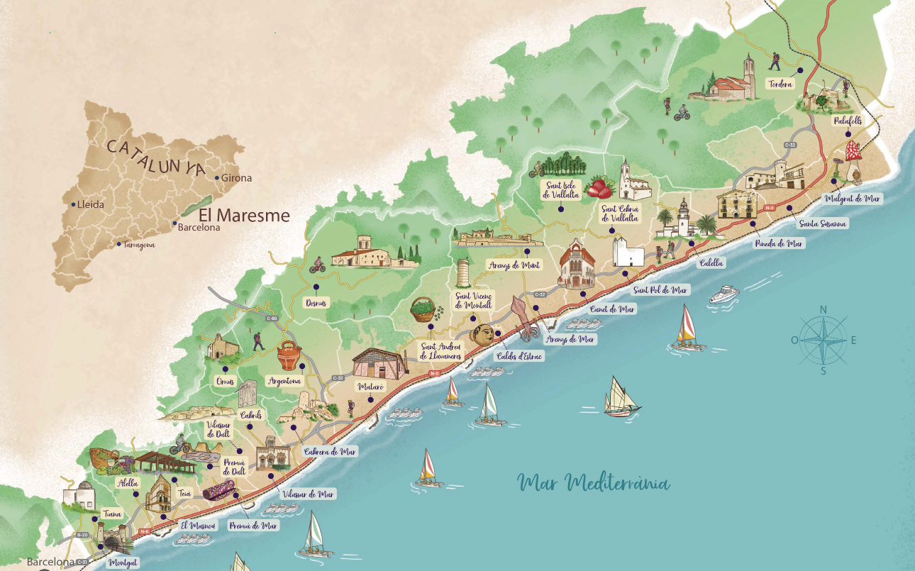 Mapa del Maresme